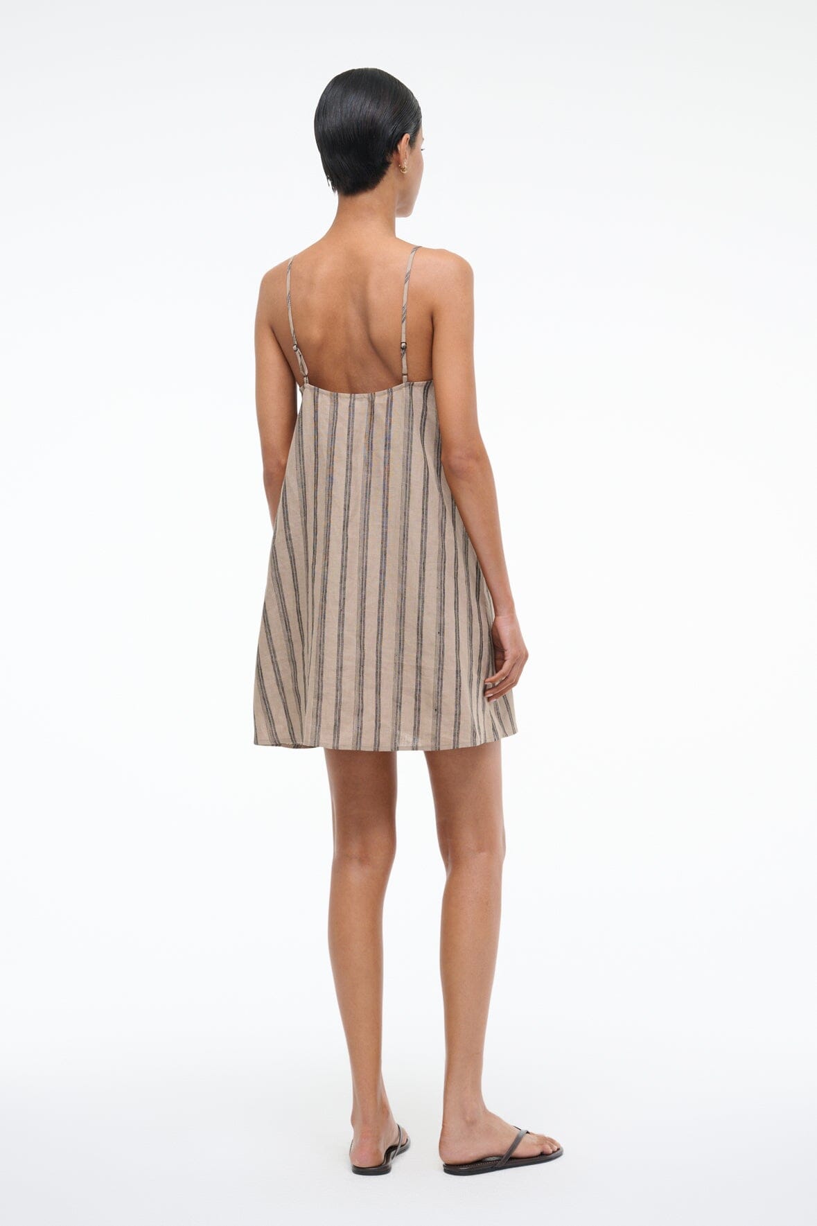 LAURA LINEN MINI DRESS | SAHARA STRIPE - Image 3