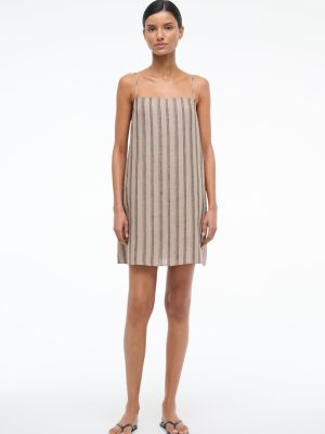 LAURA LINEN MINI DRESS | SAHARA STRIPE