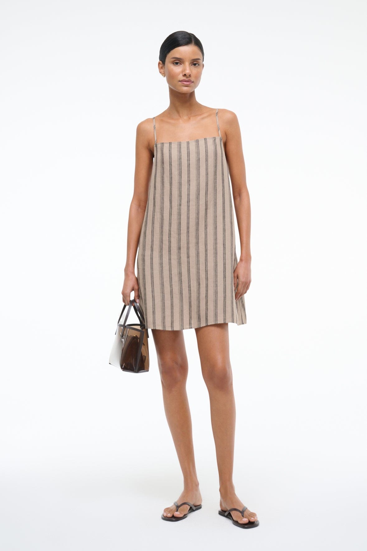 LAURA LINEN MINI DRESS | SAHARA STRIPE - Image 5