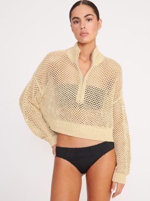 CROPPED HAMPTON SWEATER | NATURAL