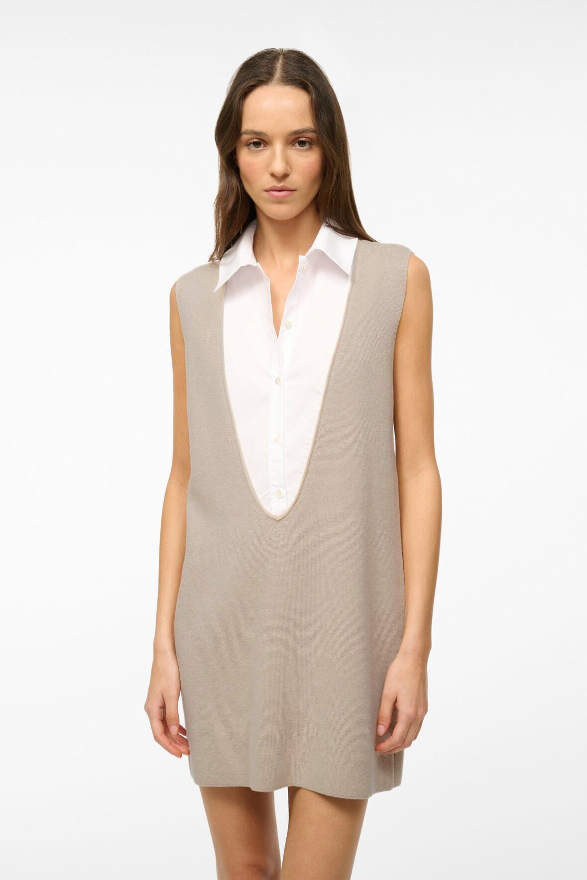 LESLIE MINI DRESS | SAND WHITE - Image 2