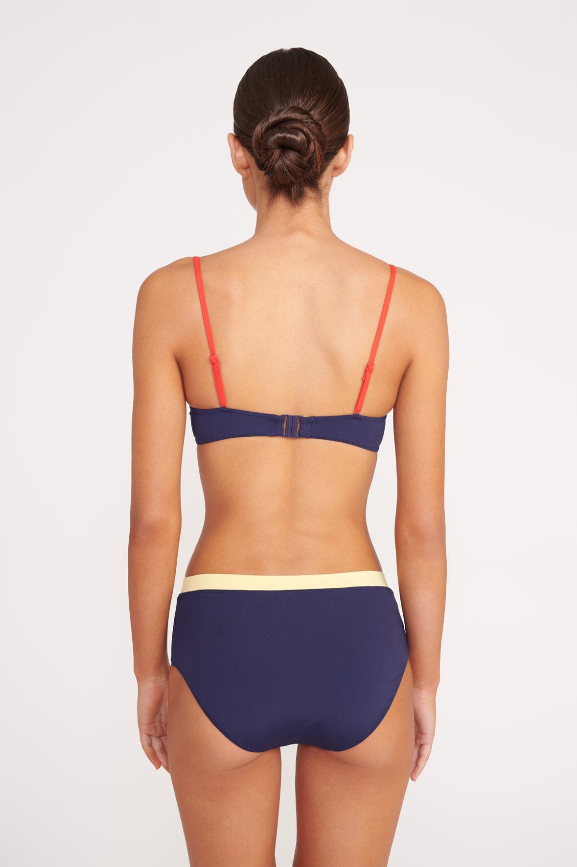 DEVON HIGH RISE BIKINI BOTTOM | NAVY COLORBLOCK - Image 4