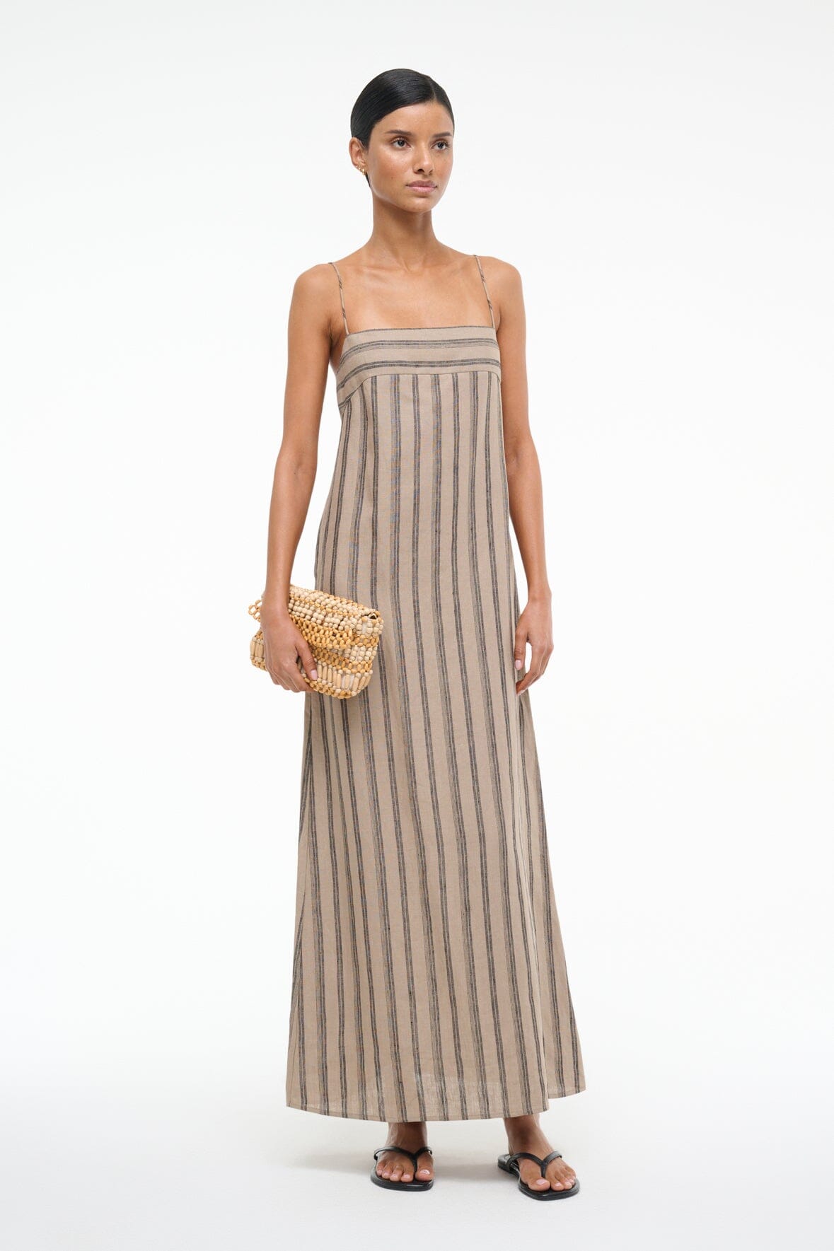 LAURA LINEN DRESS | SAHARA STRIPE - Image 5