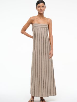 LAURA LINEN DRESS | SAHARA STRIPE