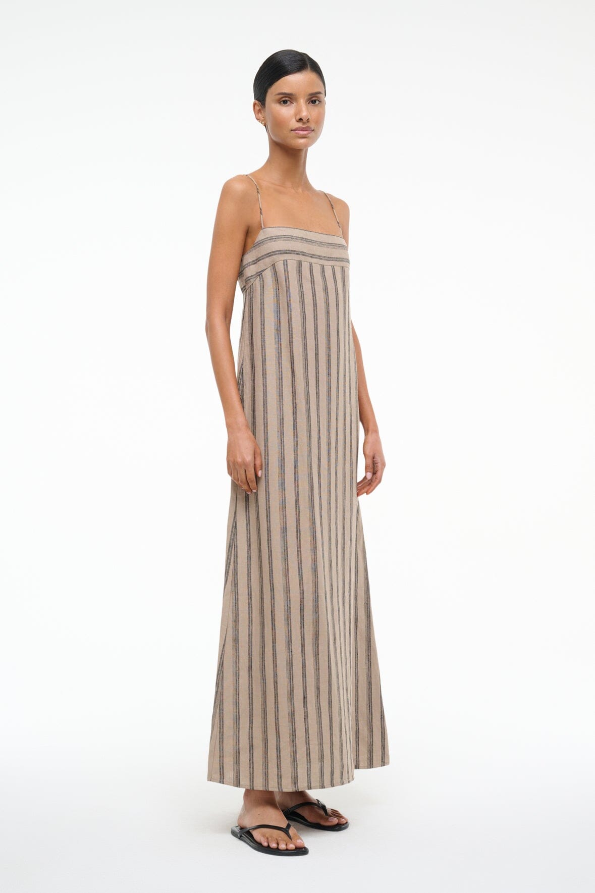 LAURA LINEN DRESS | SAHARA STRIPE - Image 3