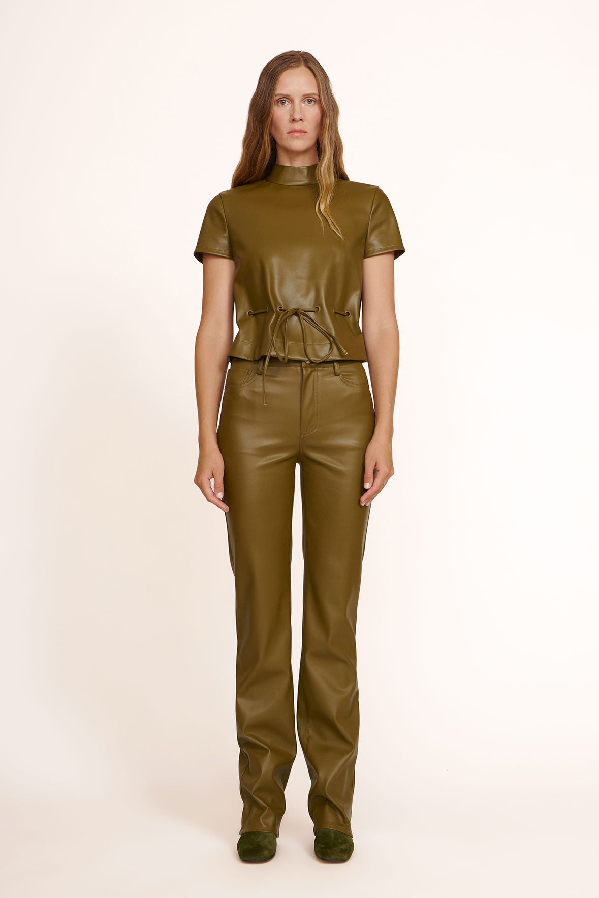 AIMEE SHORT BOOT | OLIVE SUEDE - Image 5