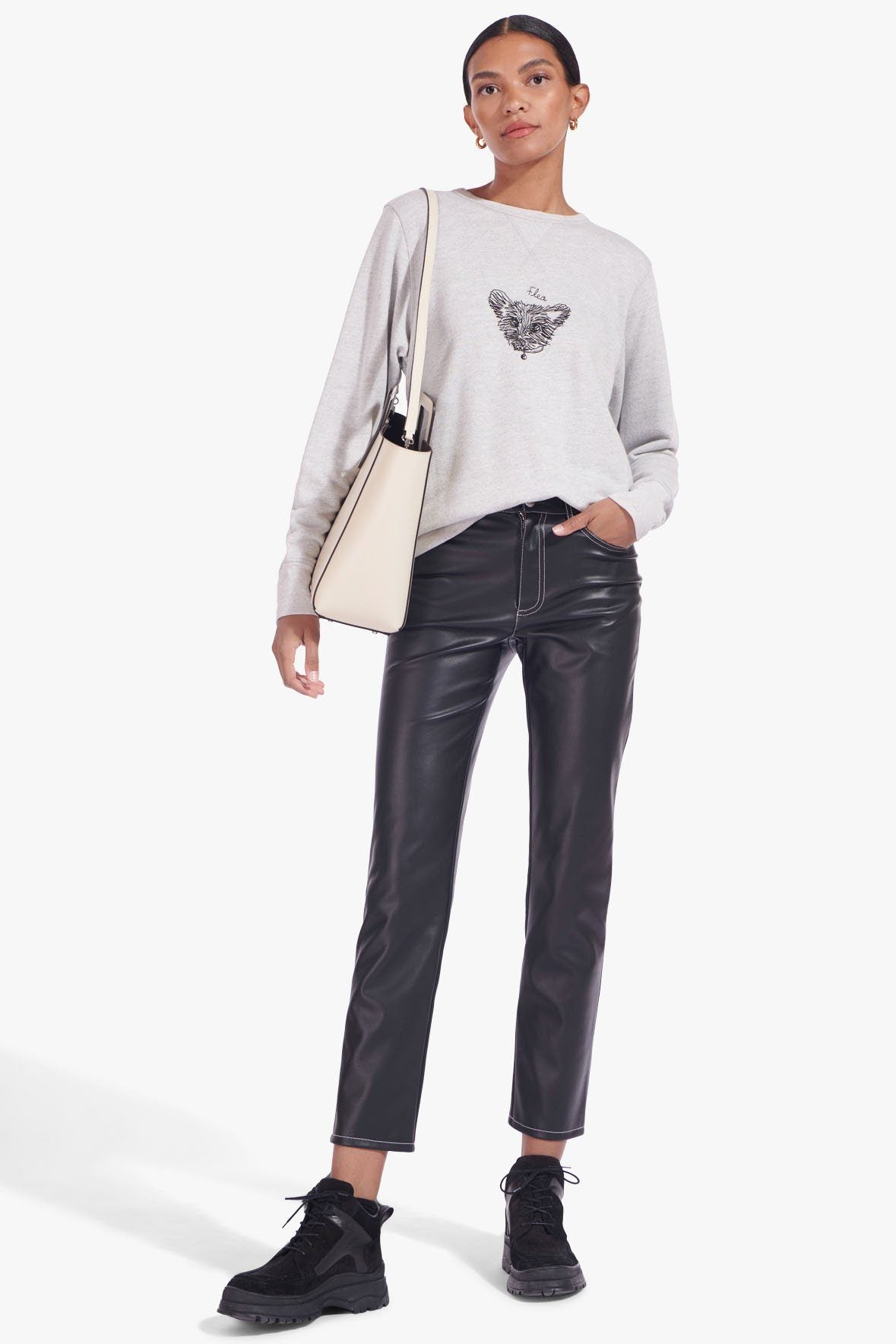 CUSTOM SHIRLEY LEATHER BAG | CREAM - Image 10