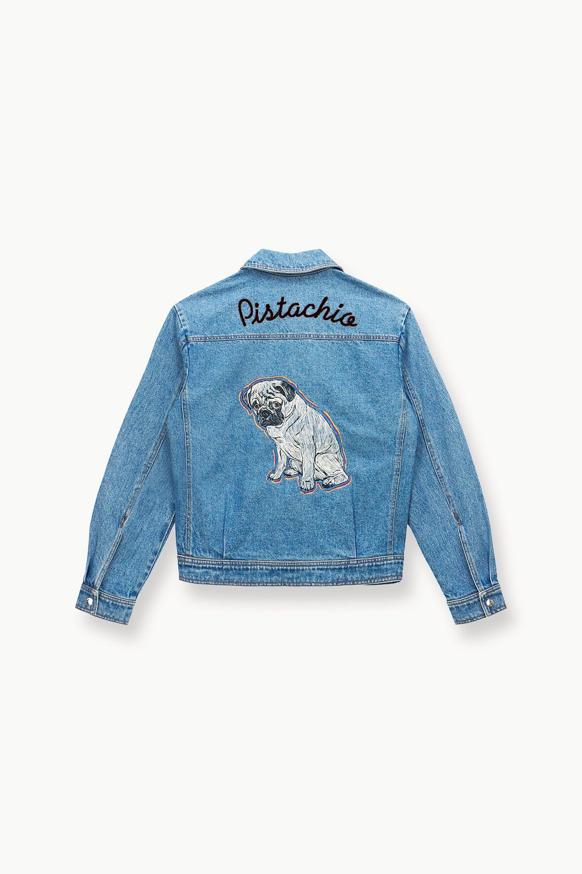 CUSTOM STAUD x C.BONZ OVERSIZED RYAN DENIM JACKET | MEDIUM WASH - Image 2
