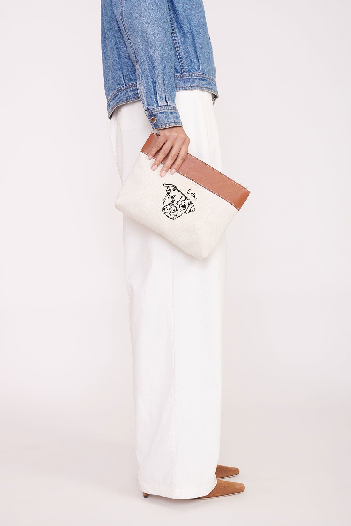 CUSTOM STAUD x C.BONZ DUCKIE ZIP POUCH | CREAM TAN - Image 3