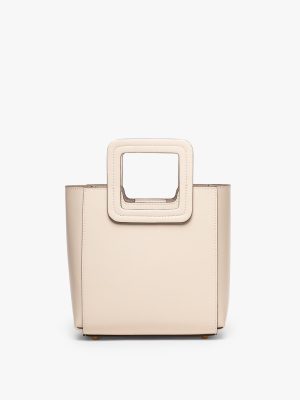 MINI SHIRLEY LEATHER BAG | CREAM