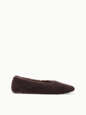ALBA BALLET FLAT | ESPRESSO SHEARLING
