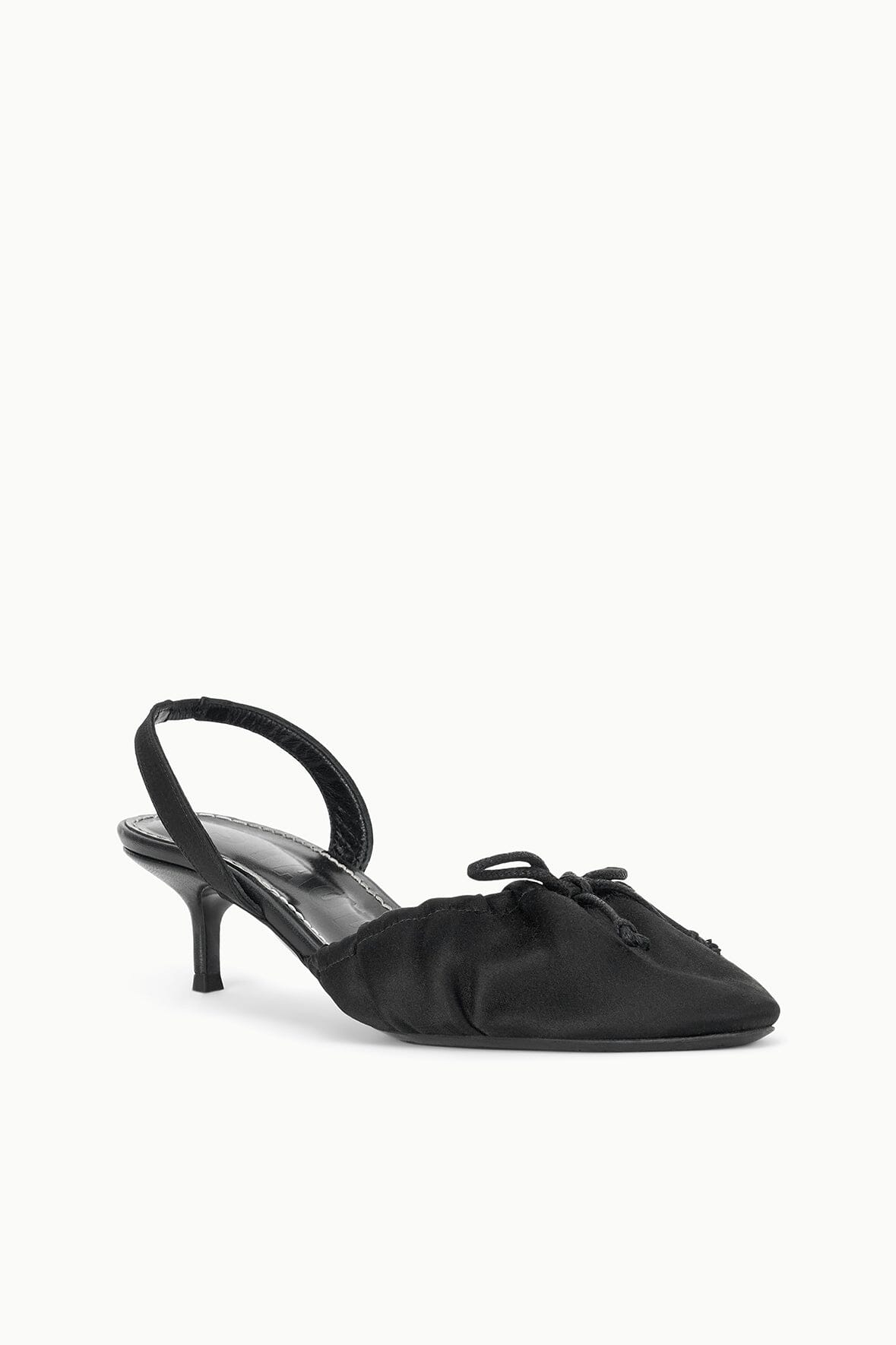 ALBA BALLET SLINGBACK | BLACK SATIN - Image 3