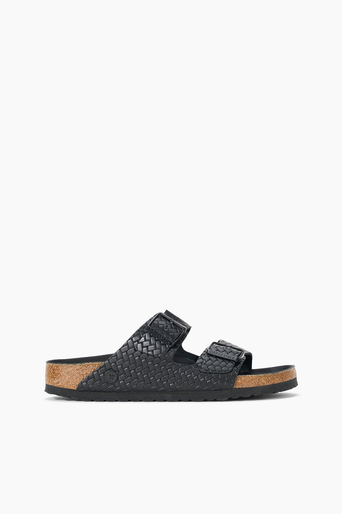 BIRKENSTOCK ARIZONA WOVEN EMBOSSED SANDAL | BLACK