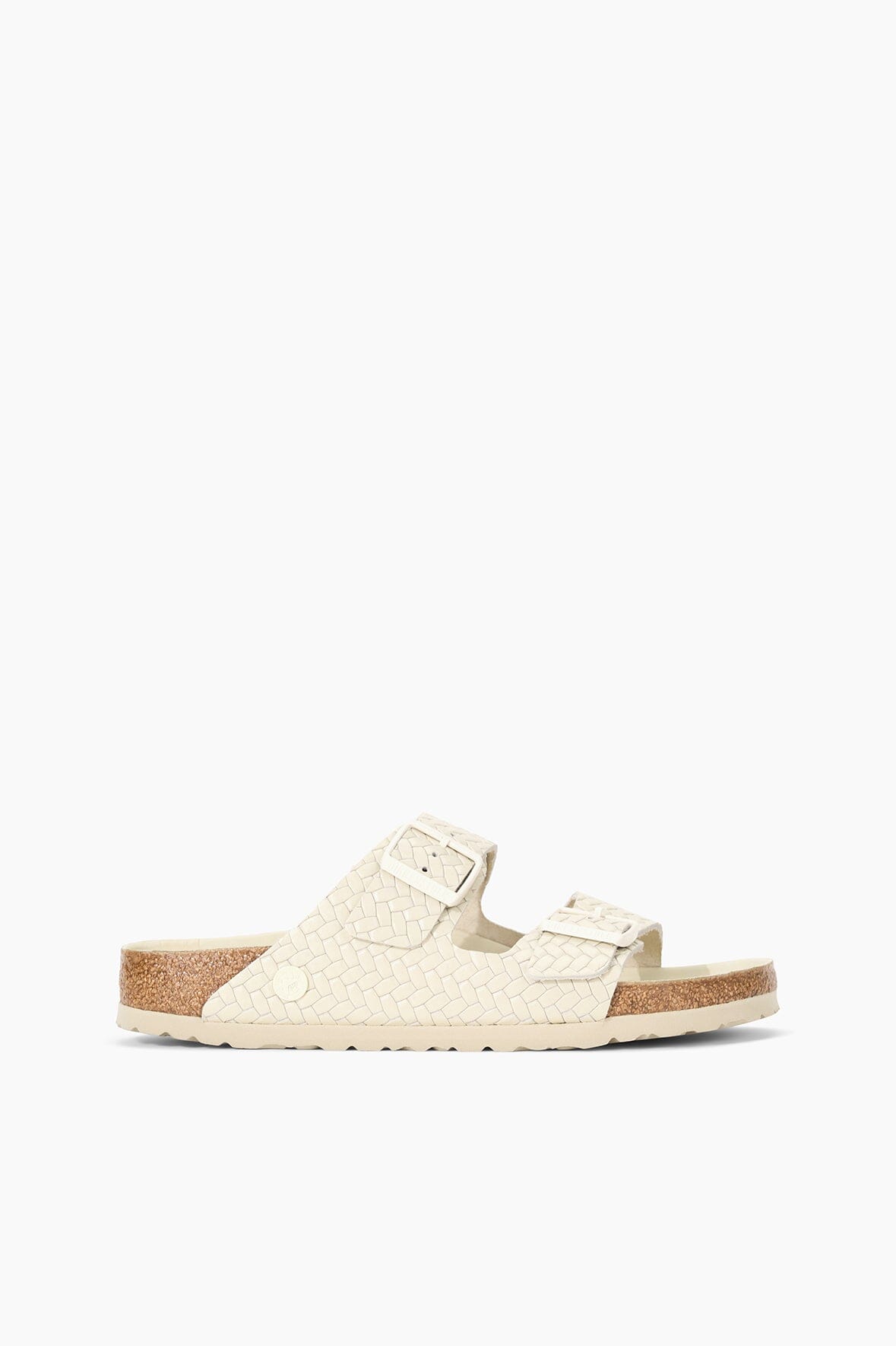 BIRKENSTOCK ARIZONA WOVEN EMBOSSED SANDAL | ECRU