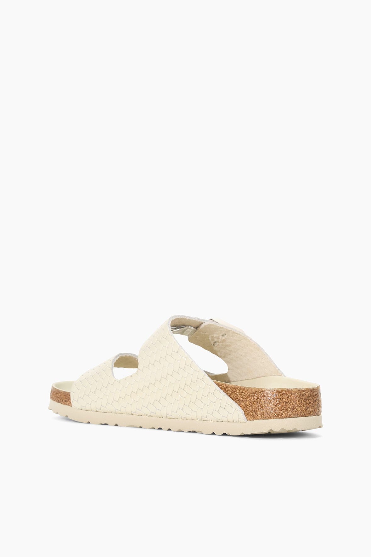 BIRKENSTOCK ARIZONA WOVEN EMBOSSED SANDAL | ECRU - Image 5
