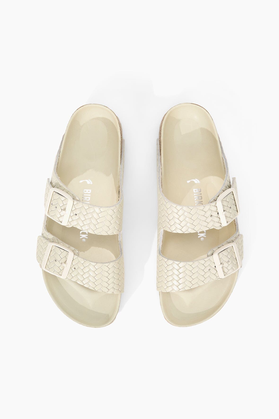 BIRKENSTOCK ARIZONA WOVEN EMBOSSED SANDAL | ECRU - Image 7