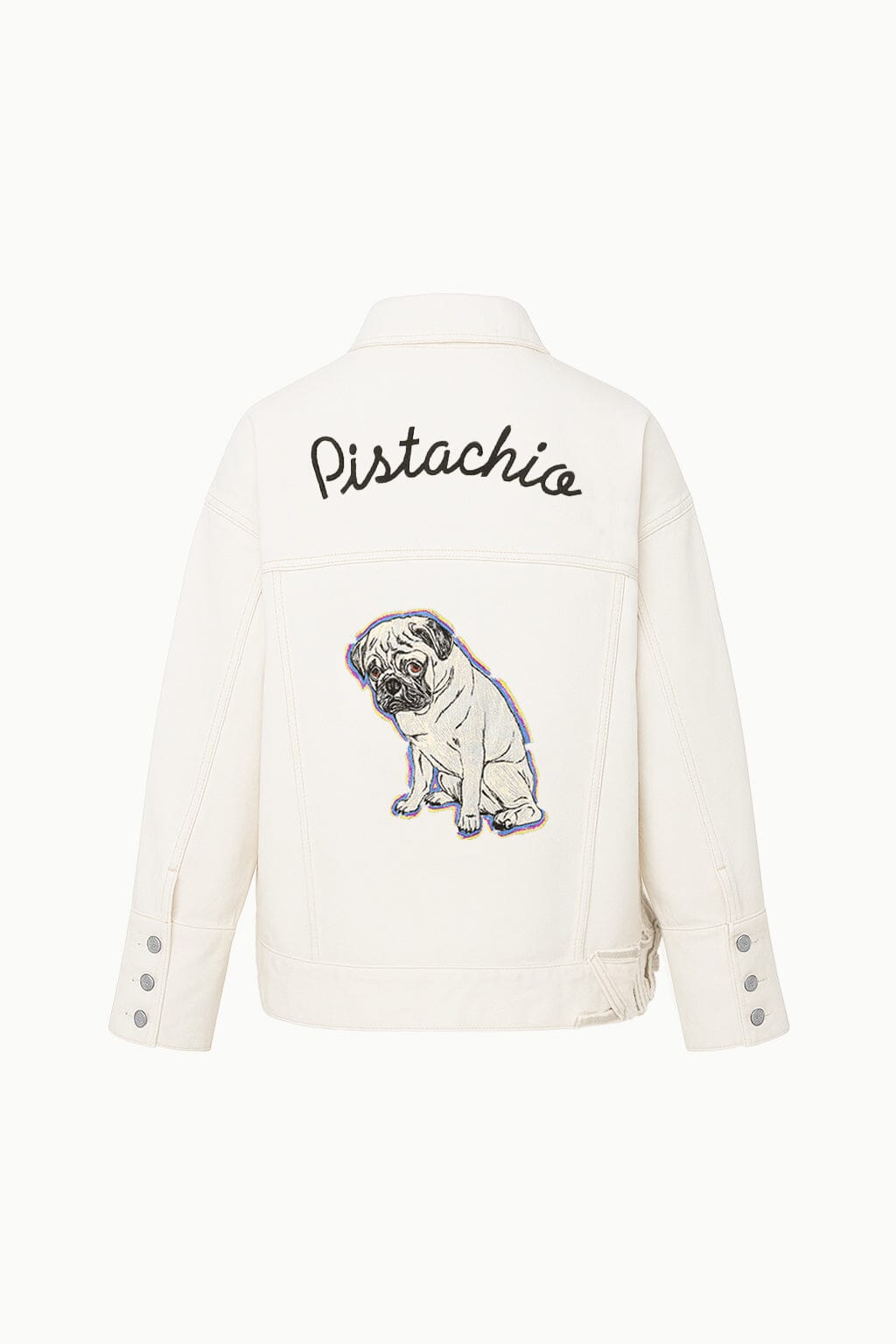 CUSTOM STAUD x C.BONZ THE BIGGEST JEAN JACKET | WHITE - Image 2