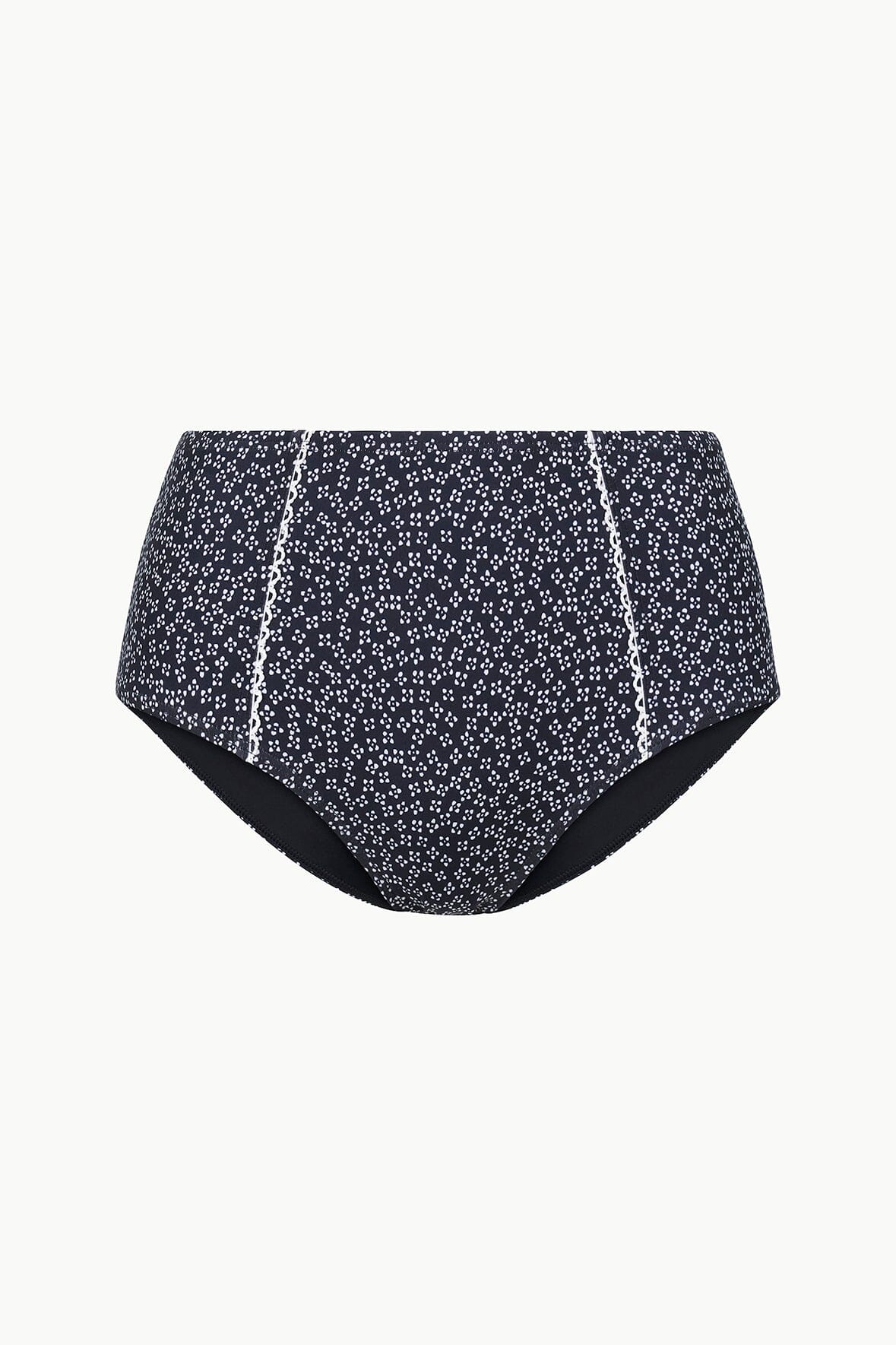 BRENTON BIKINI BOTTOM | BLACK WOODBLOCK DITSY FLORAL - Image 6