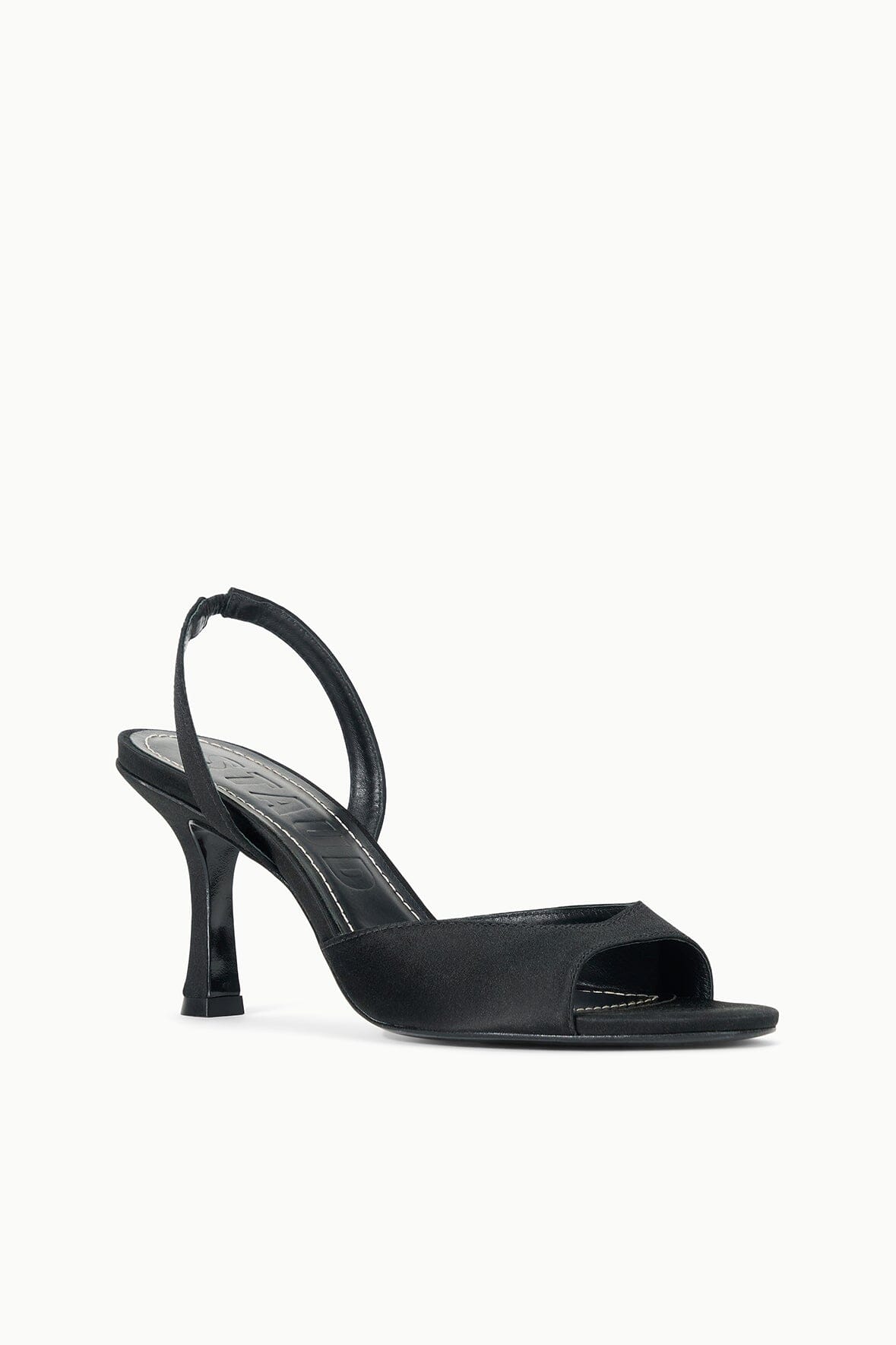 BRIGITTE HEEL | BLACK SATIN - Image 3