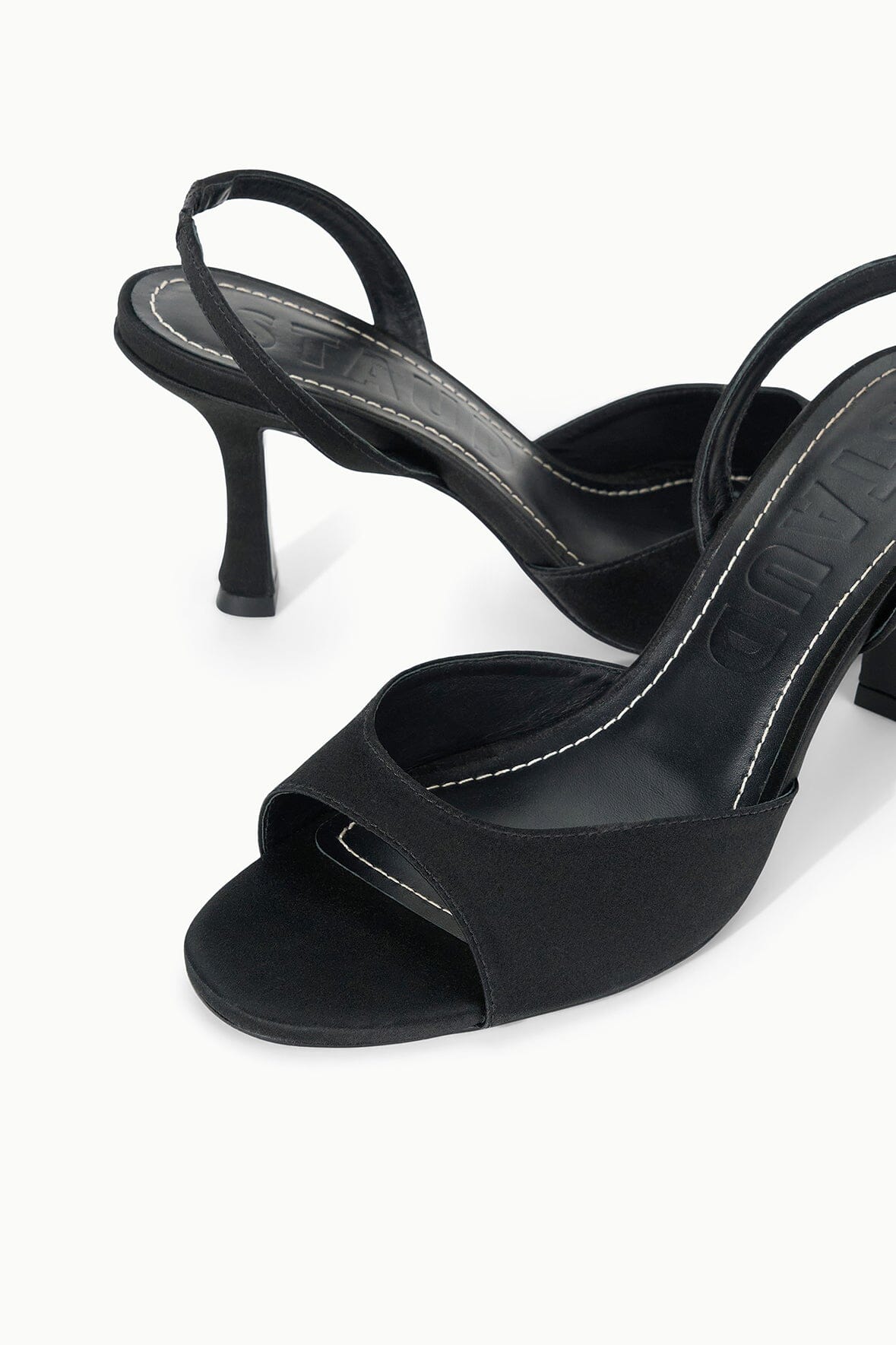BRIGITTE HEEL | BLACK SATIN - Image 6