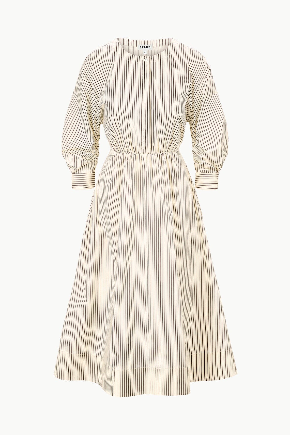 CAFU DRESS | IVORY DARK OAK MICRO STRIPE - Image 6