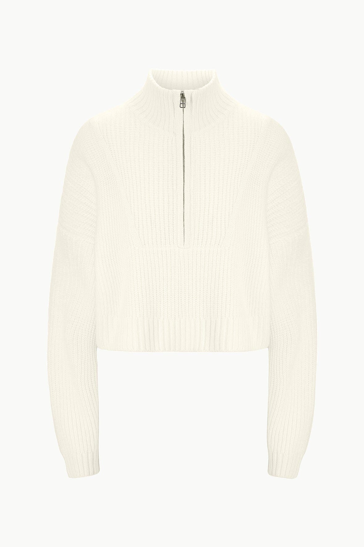 CASHMERE CROPPED HAMPTON SWEATER | IVORY - Image 4