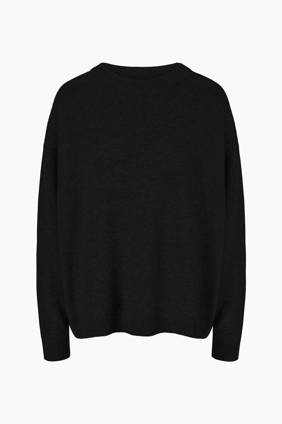 SERRANO CASHMERE RELAXED CREW | BLACK - Image 6