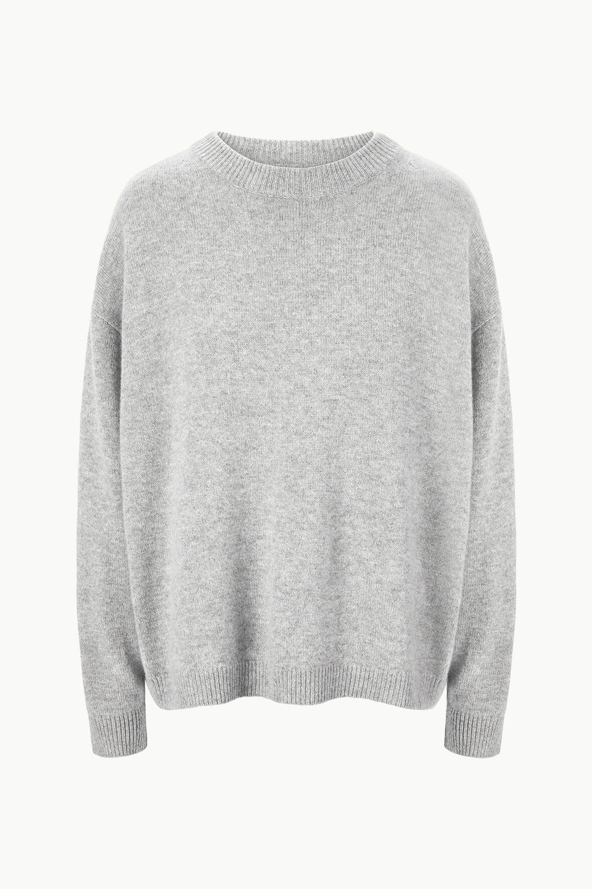 SERRANO CASHMERE RELAXED CREW | HEATHER GREY - Image 4
