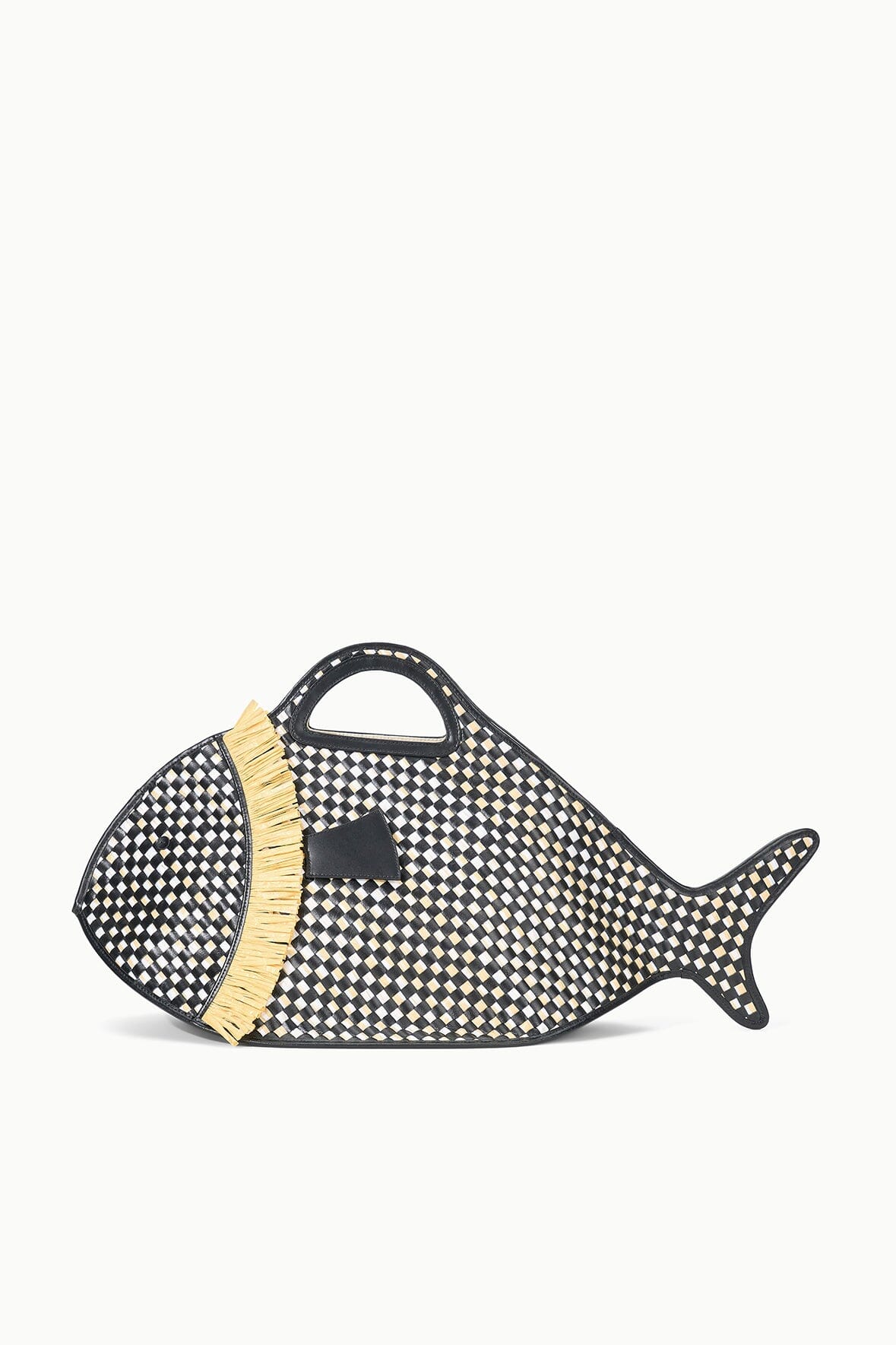 CLEO FISH BASKET TOTE | BLACK NATURAL