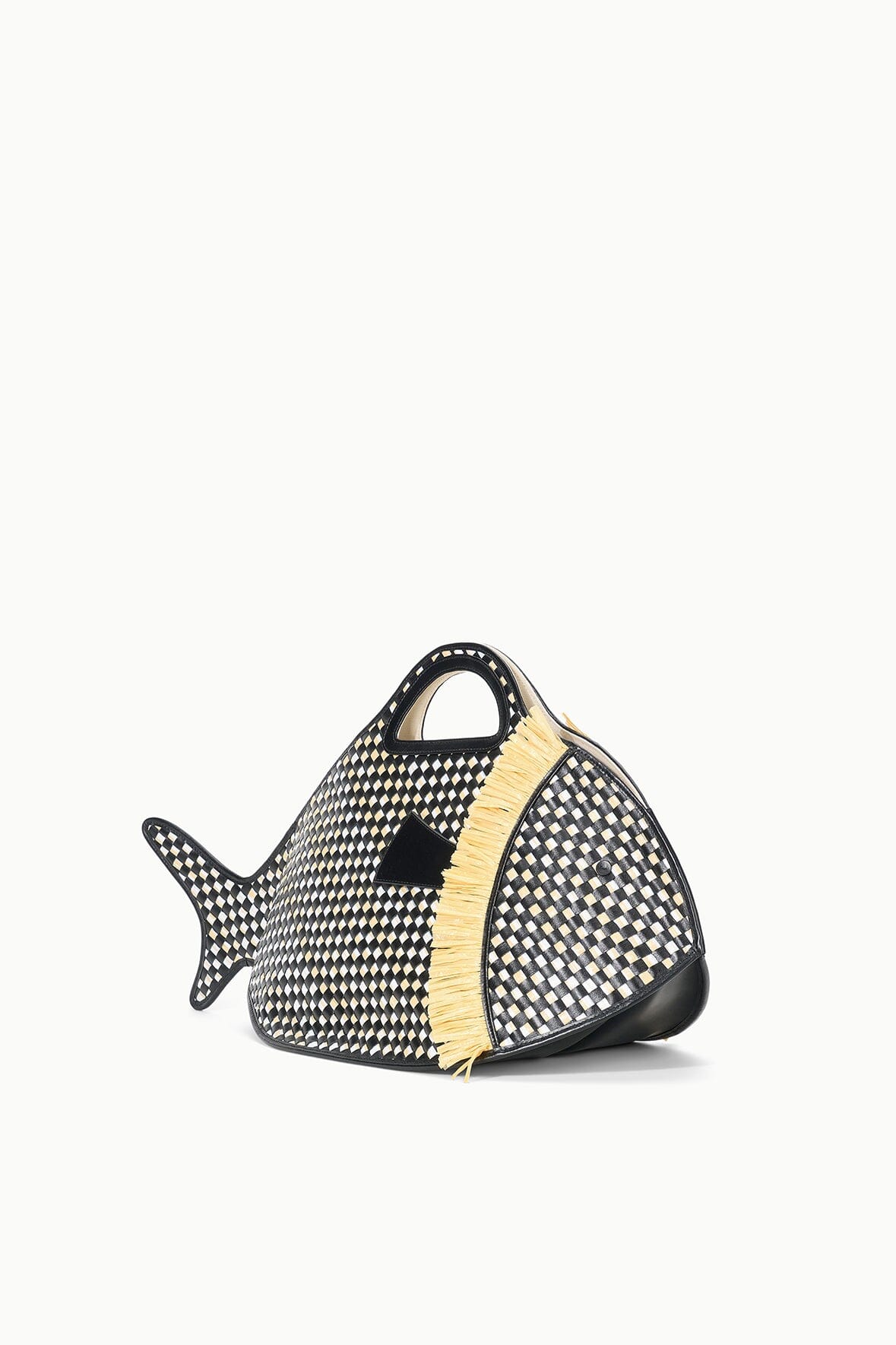 CLEO FISH BASKET TOTE | BLACK NATURAL - Image 3