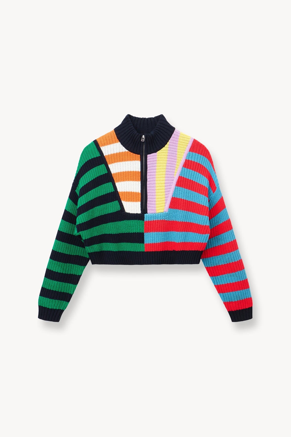 CROPPED HAMPTON SWEATER | CABANA STRIPE MULTI - Image 5