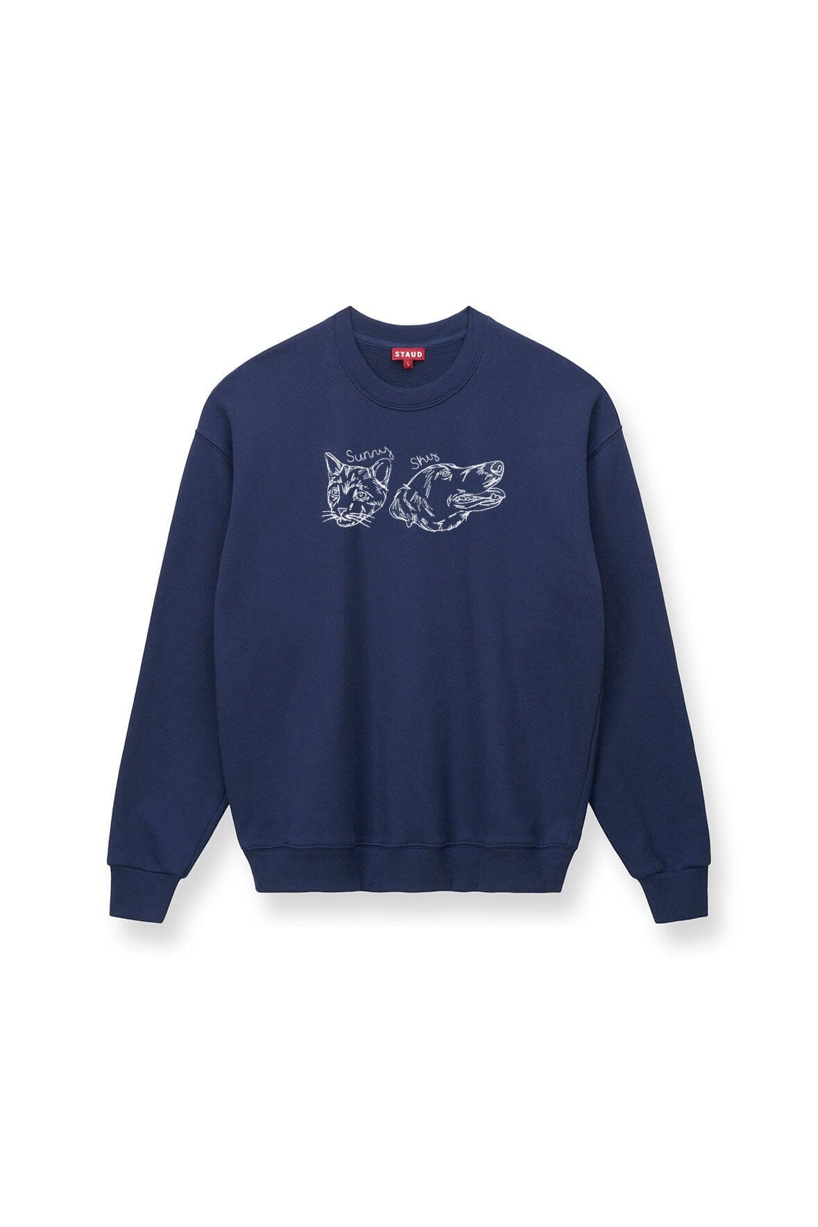 CUSTOM STAUD x C.BONZ OVERSIZED SWEATSHIRT | NAVY - Image 2