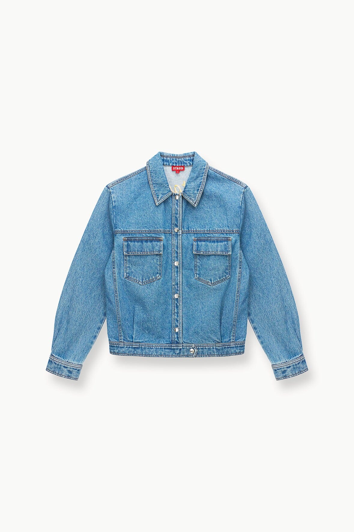 CUSTOM STAUD x C.BONZ OVERSIZED RYAN DENIM JACKET | MEDIUM WASH - Image 3