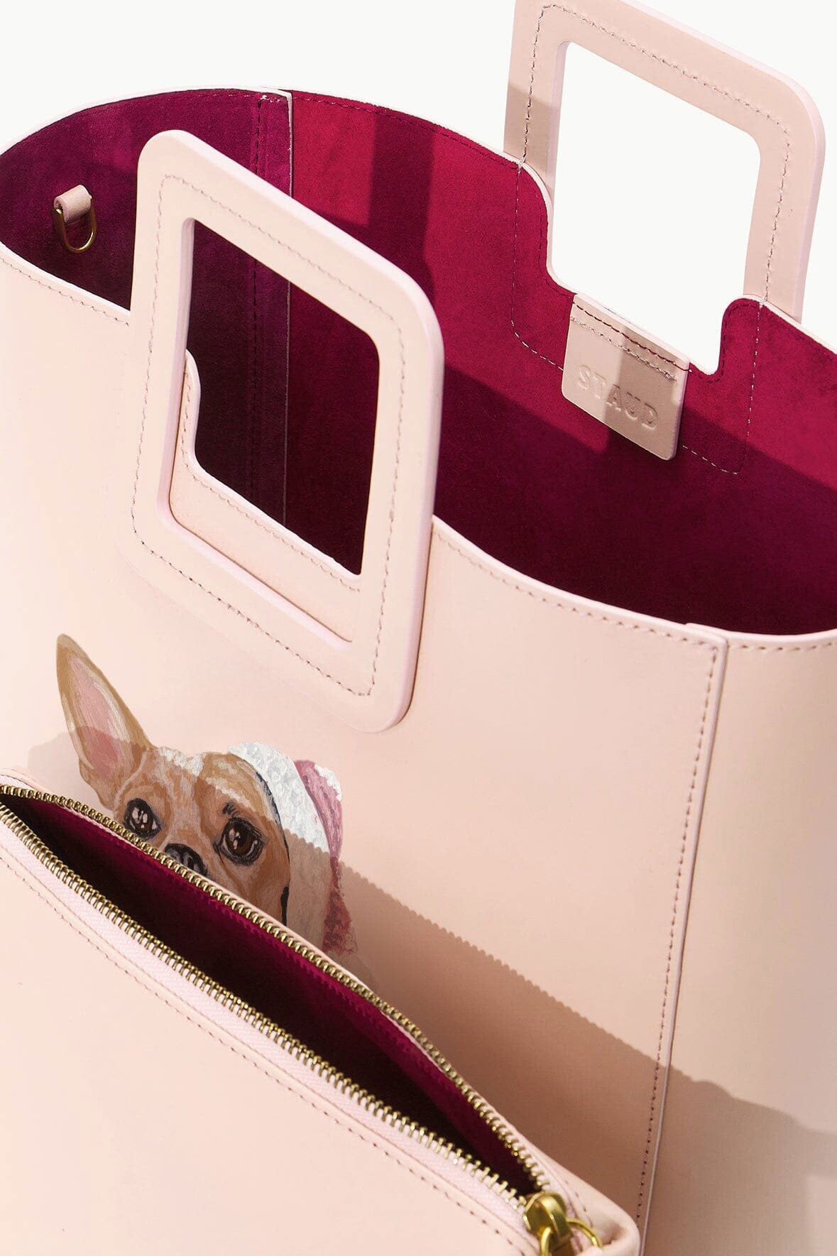 CUSTOM SHIRLEY LEATHER BAG | BLUSH - Image 4