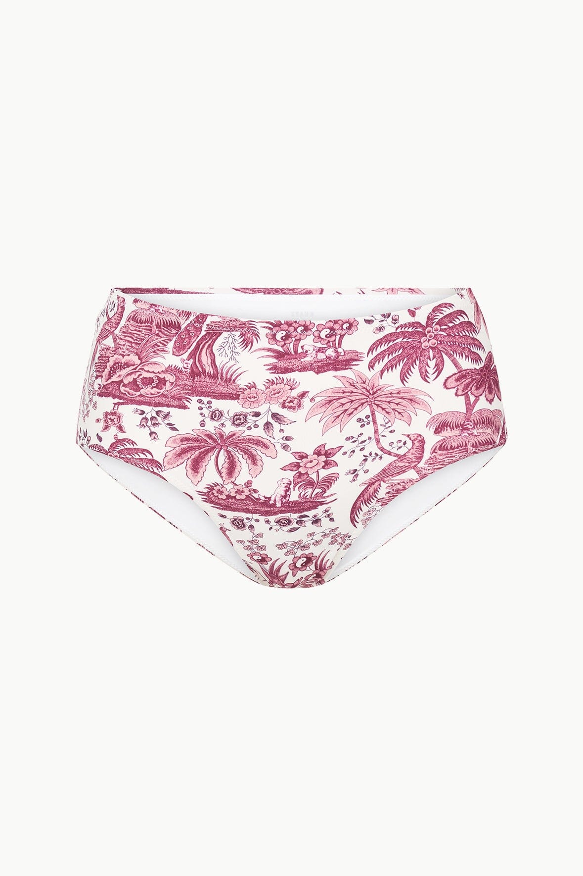 DEVON HIGH RISE BIKINI BOTTOM | BORDEAUX TOILE - Image 6