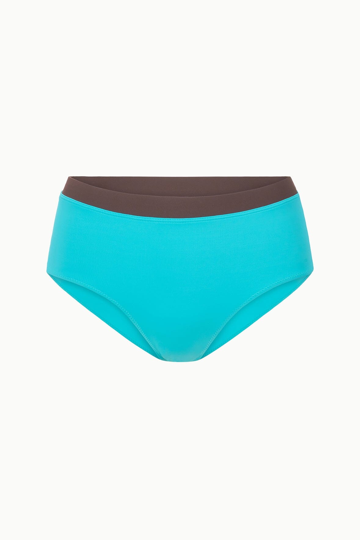 DEVON HIGH RISE BIKINI BOTTOM | TEAL DARK CHOCOLATE - Image 5