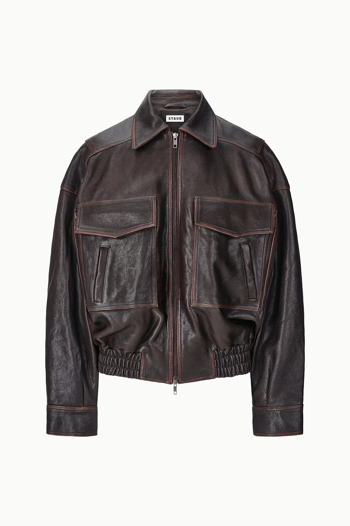 EUGENE LEATHER JACKET | DISTRESSED BROWN - Image 7