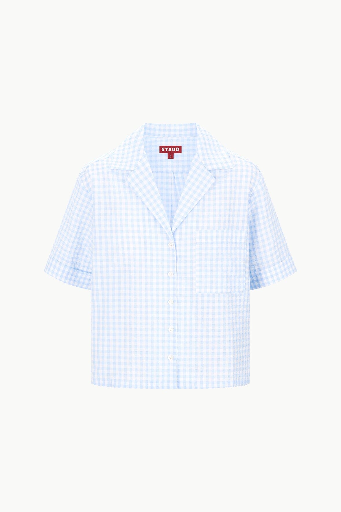GABI SHIRT | SKY GINGHAM - Image 6