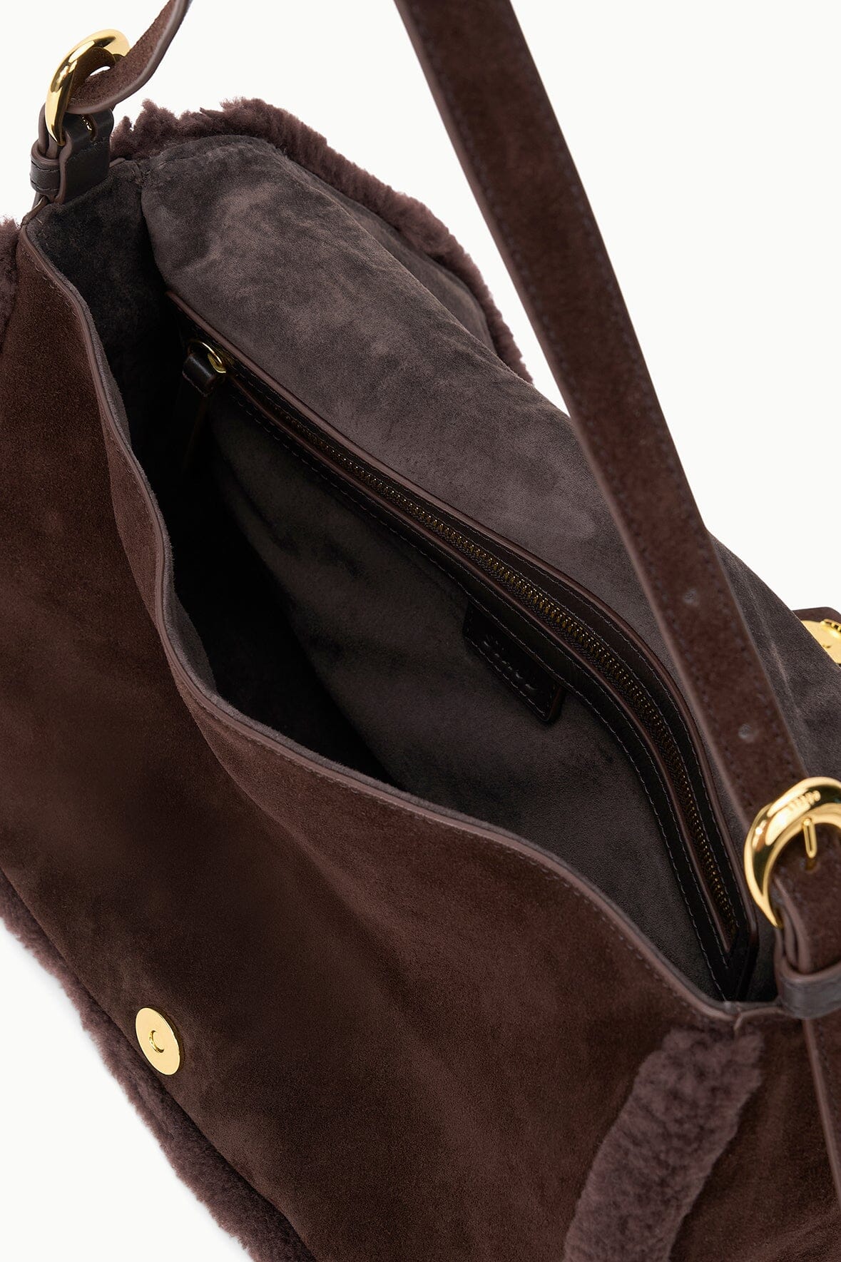 HARLOW MEDIUM BAG | ESPRESSO SHEARLING - Image 7