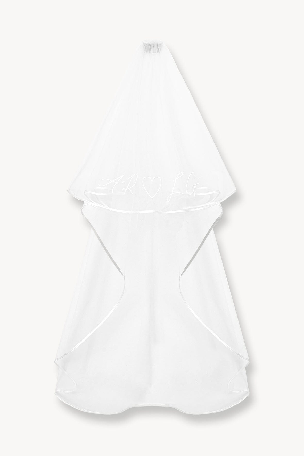 CUSTOM EMBROIDERED INITIALS VEIL - Image 2