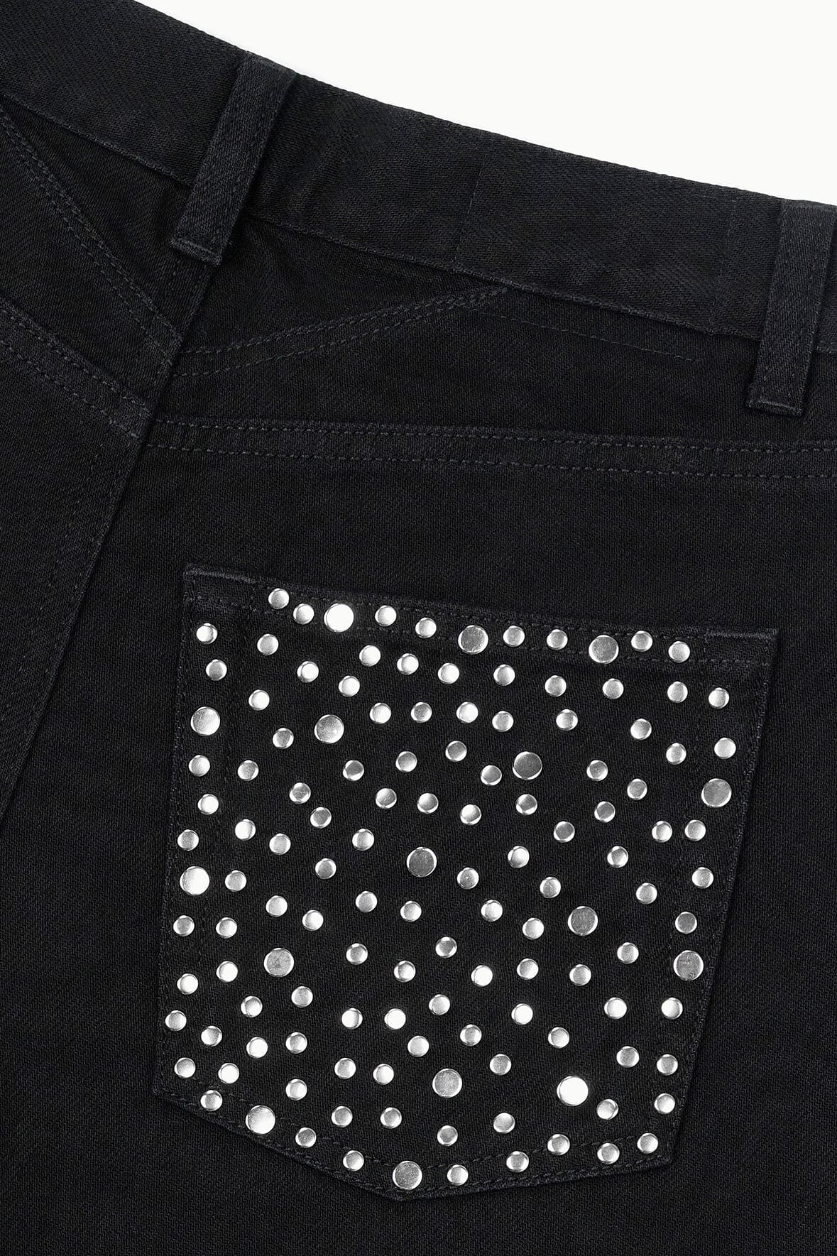 JACKSON BARREL JEAN | STUDDED BLACK - Image 7