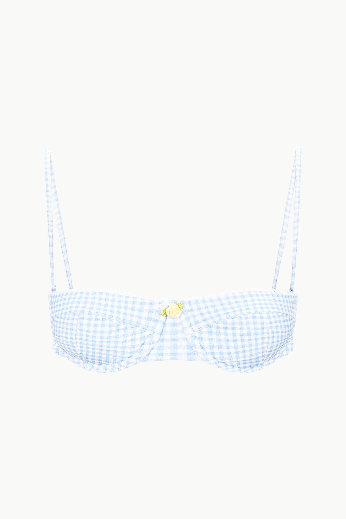 JO BALCONETTE BIKINI TOP | SKY MICRO CHECK - Image 7