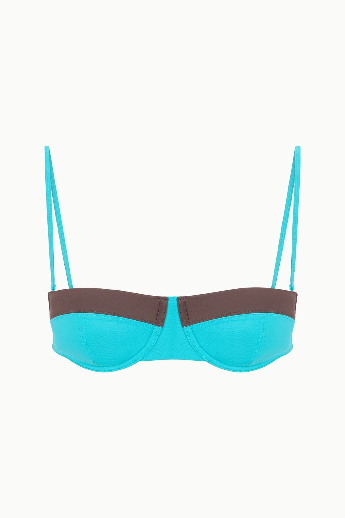 JO BALCONETTE BIKINI TOP | TEAL DARK CHOCOLATE - Image 9