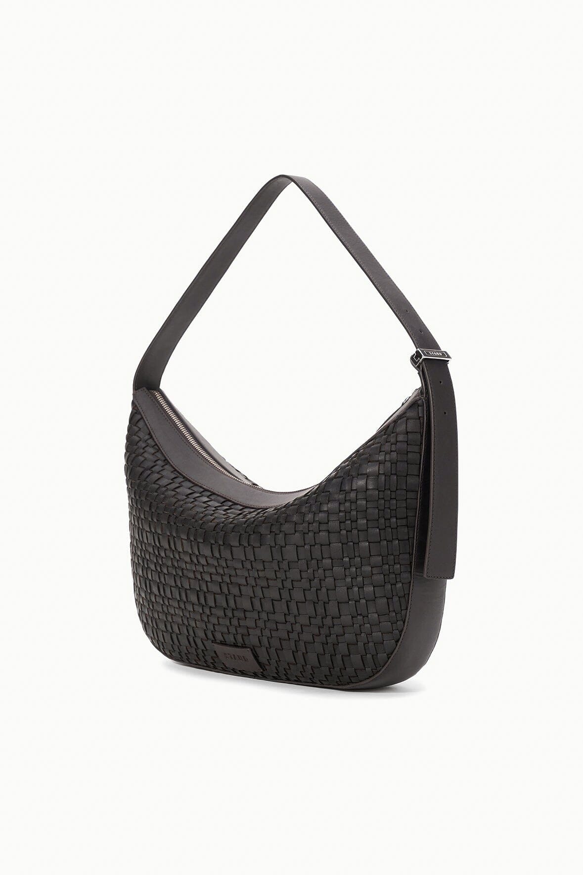 LARGE DEMY SHOULDER BAG | ESPRESSO WOVEN LEATHER - Image 3