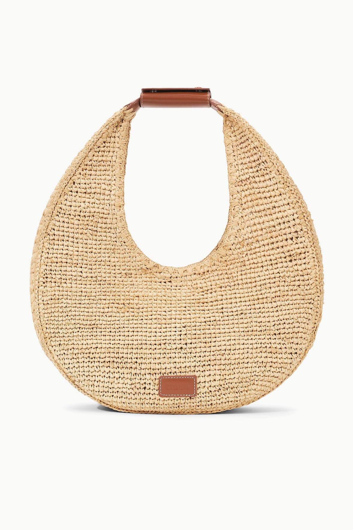 LARGE RAFFIA MOON BAG | NATURAL RAFFIA - Image 5