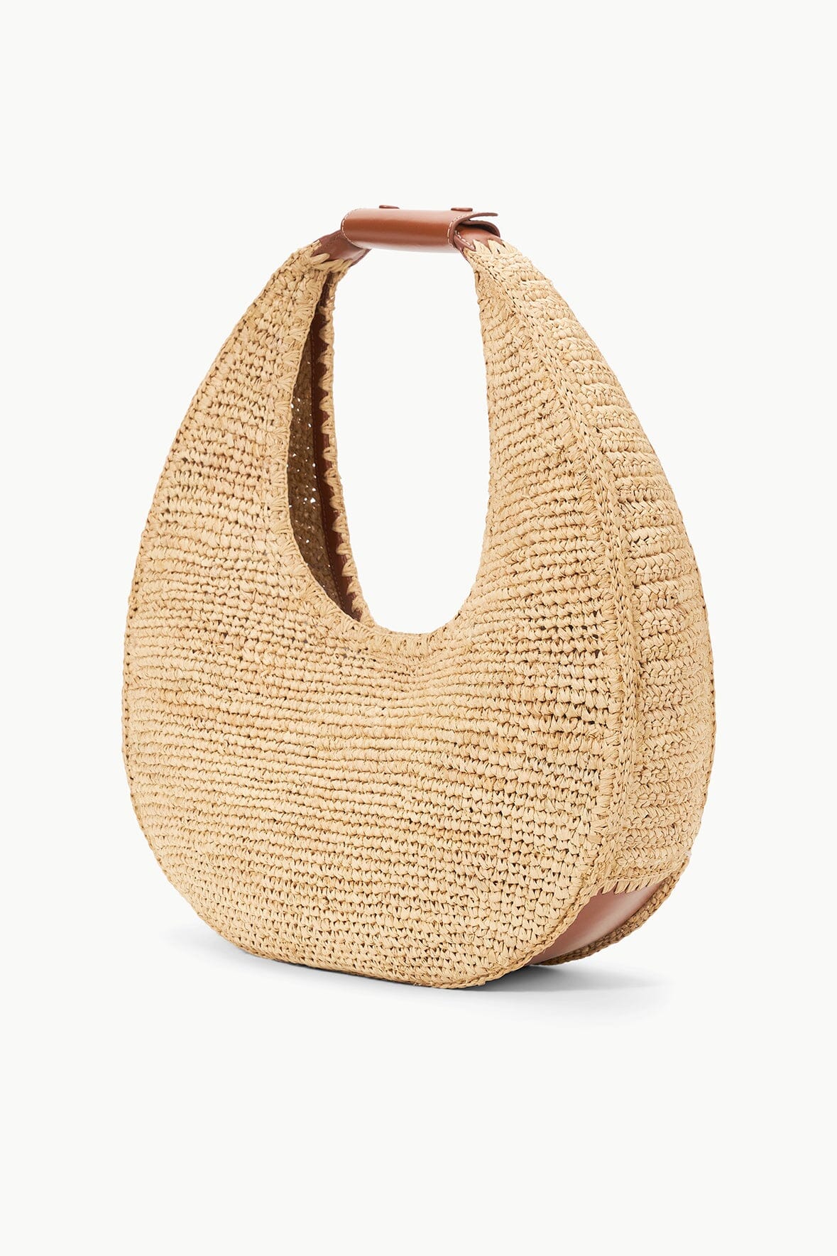 LARGE RAFFIA MOON BAG | NATURAL RAFFIA - Image 3