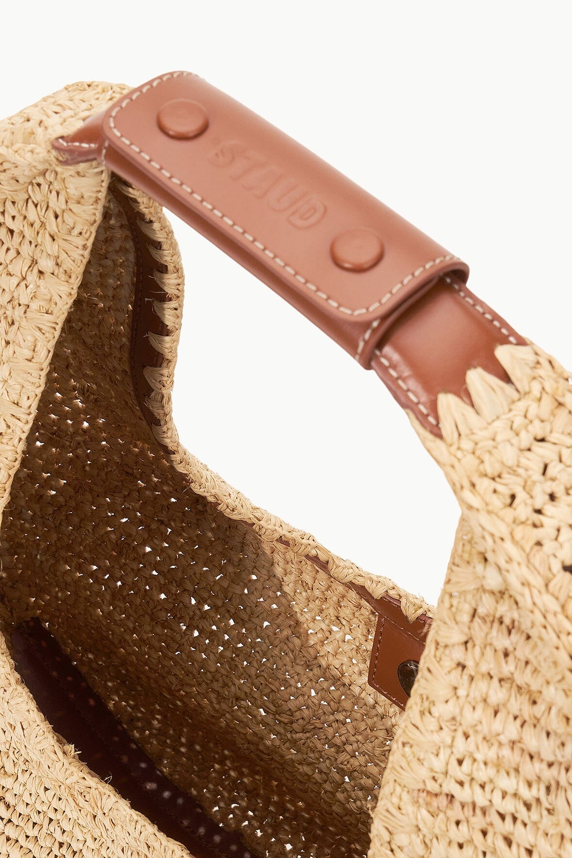 LARGE RAFFIA MOON BAG | NATURAL RAFFIA - Image 7