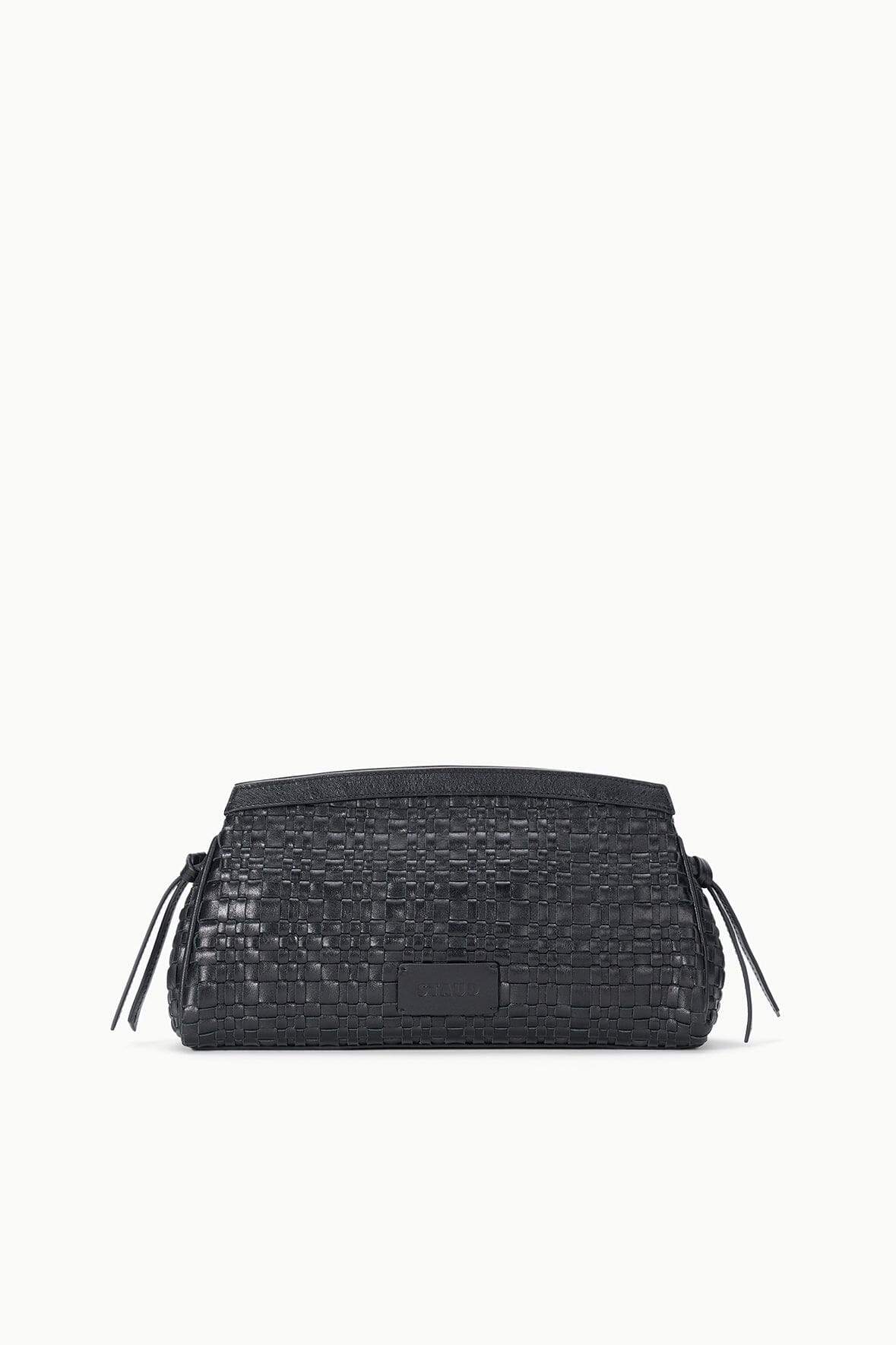 MAUDE CONVERTIBLE CLUTCH | BLACK WOVEN - Image 3