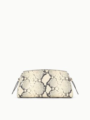 MAUDE CONVERTIBLE CLUTCH | WHITE SNAKE