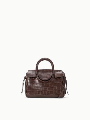 MAUDE MINI CARRYALL | ESPRESSO CROCO
